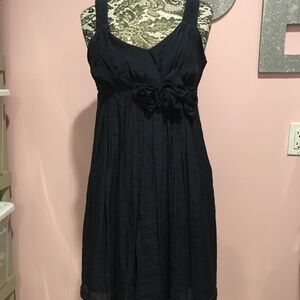 Navy Gauzy Fully Lined Dress By Frisky Size Large